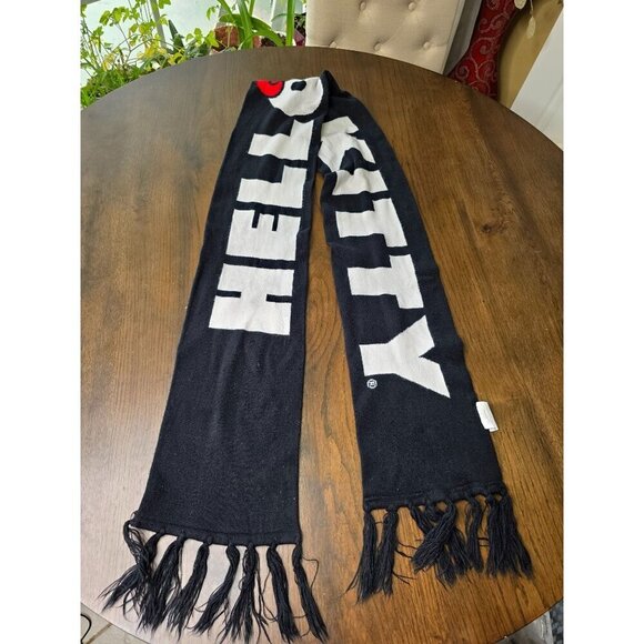 Hello Kitty Knit Scarf Adults, 2 Black, One Size - Picture 1 of 8